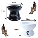 Comedouro Gato Cerâmica Luxo Bebedouro Cerâmica Esmaltado PET Elevado antiformiga prático higiênico