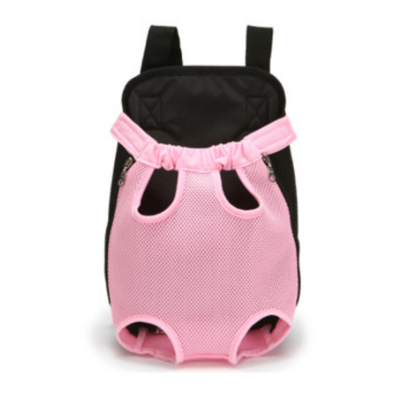 Bolsa Canguru Transporte De Pet Cachorro Gatos Preto Rosa