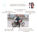 Bolsa Canguru Transporte De Pet Cachorro Gatos Preto Rosa