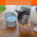 Comedouro Bebedouro Elevado 1 2 ou 3 Unidades Anti Engasgo Pet Gato Cachorro Kit