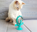 Brinquedo Para Gatos Divertido Moinho De Vento Mesa Giratória Com Ventosa Roda Gigante Porta Petisco