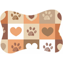 Tapete Comedouro Pet Antiderrapante Ossinho Lavável 29x43cm – Dogviva