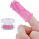 Escova de dente pet silicone bpa free livre maleável com estojo limpeza de dentes ultra macia 360°