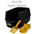 Caixa de Areia para Gatos Grandes Banheiro Sanitário pet Aberta Resistente Furba Sandbox Gato Pet Shop