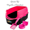 Caixa de Areia para Gatos Grandes Banheiro Sanitário pet Aberta Resistente Furba Sandbox Gato Pet Shop