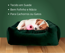 Cama Caminha Pet Suede Enchimento Siliconado e Zíper Removível