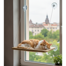 Cama Suspensa para Gato com Ventosa Janela Reforçada até 12kg – Dogviva