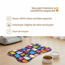 Tapete para Comedouro Pet Antiderrapante - Ossinho - 29cm x 43cm