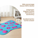 Tapete para Comedouro Pet Antiderrapante - Ossinho - 29cm x 43cm