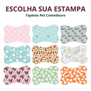 Tapete para Comedouro Pet Antiderrapante - Ossinho - 29cm x 43cm