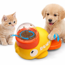 Dispensador Interativo De Comida Para Pets Em Forma De Pato Amarelo, Tigela Lenta para Pets