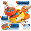 Dispensador Interativo De Comida Para Pets Em Forma De Pato Amarelo, Tigela Lenta para Pets