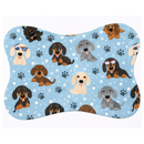 Tapete Comedouro Pet Antiderrapante Ossinho Lavável 29x43cm – Dogviva