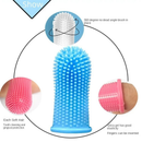 Escova de dente pet silicone bpa free livre maleável com estojo limpeza de dentes ultra macia 360°