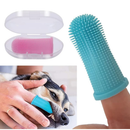 Escova de dente pet silicone bpa free livre maleável com estojo limpeza de dentes ultra macia 360°
