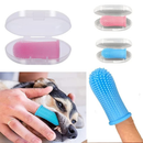Escova de dente pet silicone bpa free livre maleável com estojo limpeza de dentes ultra macia 360°