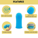 Escova de dente pet silicone bpa free livre maleável com estojo limpeza de dentes ultra macia 360°
