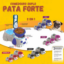 Comedouro Duplo Pata Forte Antiformigas e Antiderrapante para Cães e Gatos