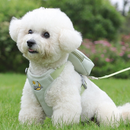 Peitoral Coleira Com Guia e Bolsa Removível Para Cachorro Pet Cães Pequenos E Médios Gato De Viagem