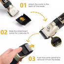 Kit Máquina Para Tosar Pet + Tesoura + Pente + Lixa Máquina Profissional Para Cachorro & Gato